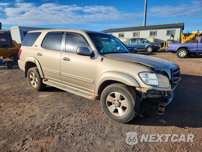 Czwarte zdjęcie samochodu z boku: 2001 TOYOTA SEQUOIA SR5 VIN:5TDZT34A71S013278 - miniatura