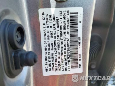 Zdjęcie 12 z 12 samochodu: 2017 HONDA CIVIC EX VIN:19XFC2F73HE012566 - miniatura