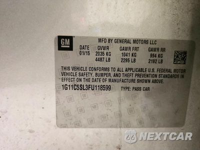 Zdjęcie 12 z 12 samochodu: 2015 CHEVROLET MALIBU 1LT VIN:1G11C5SL3FU118599 - miniatura