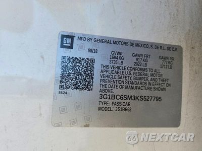 Zdjęcie 13 z 13 samochodu: 2019 CHEVROLET CRUZE LS VIN:3G1BC6SM3KS527795 - miniatura