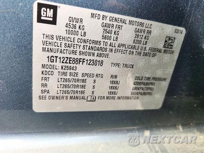Zdjęcie 12 z 12 samochodu: 2015 GMC SIERRA K2500 SLT VIN:1GT12ZE88FF123018 - miniatura