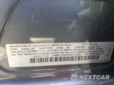 Zdjęcie 12 z 12 samochodu: 2009 VOLKSWAGEN JETTA SE VIN:3VWRZ71K99M127956 - miniatura