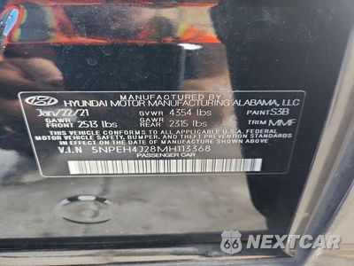 Zdjęcie 12 z 12 samochodu: 2021 HYUNDAI SONATA LIMITED VIN:5NPEH4J28MH113368 - miniatura