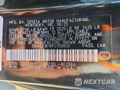 Zdjęcie 12 z 12 samochodu: 2023 LEXUS ES 350 BASE VIN:58ADZ1B19PU158850 - miniatura