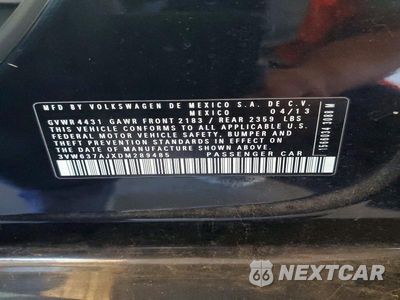 Zdjęcie 12 z 12 samochodu: 2013 VOLKSWAGEN JETTA HYBRID VIN:3VW637AJXDM289485 - miniatura