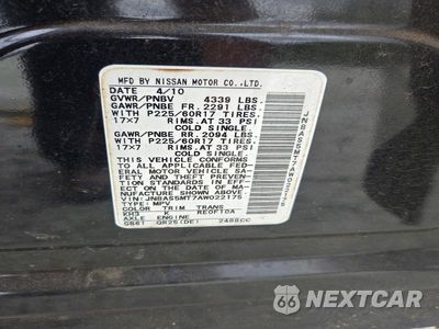 Zdjęcie 14 z 14 samochodu: 2010 NISSAN ROGUE SL VIN:JN8AS5MT7AW022175 - miniatura