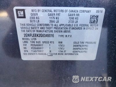 Zdjęcie 12 z 12 samochodu: 2016 CHEVROLET EQUINOX LS VIN:2GNFLEEK2G6349016 - miniatura