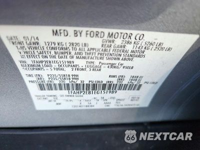 Zdjęcie 12 z 12 samochodu: 2014 FORD TAURUS SEL VIN:1FAHP2E81EG151989 - miniatura