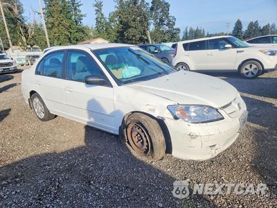Czwarte zdjęcie samochodu z boku: 2005 HONDA CIVIC LX VIN:2HGES16565H598933 - miniatura
