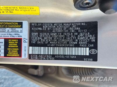 Zdjęcie 12 z 12 samochodu: 2013 TOYOTA CAMRY XLE VIN:4T4BF1FK6DR291982 - miniatura