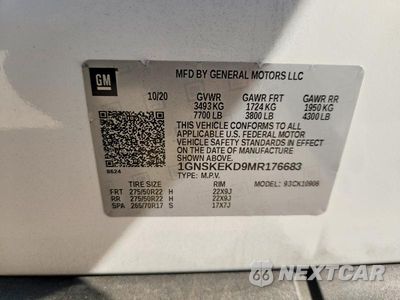 Zdjęcie 14 z 14 samochodu: 2021 CHEVROLET SUBURBAN K1500 RST VIN:1GNSKEKD9MR176683 - miniatura