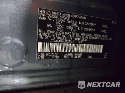 Zdjęcie 13 z 13 samochodu: 2023 TOYOTA VENZA XLE VIN:JTEAAAAH6PJ133244 - miniatura