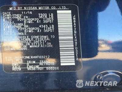 Zdjęcie 13 z 13 samochodu: 2017 NISSAN ARMADA PLATINUM VIN:JN8AY2NEXH9703212 - miniatura