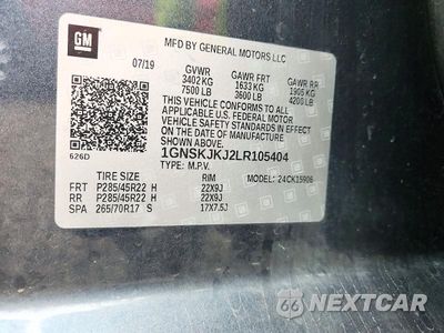 Zdjęcie 14 z 14 samochodu: 2020 CHEVROLET SUBURBAN K1500 PREMIER VIN:1GNSKJKJ2LR105404 - miniatura