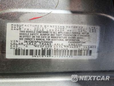 Zdjęcie 12 z 12 samochodu: 2018 NISSAN SENTRA SR TURBO VIN:3N1CB7AP4JY204435 - miniatura
