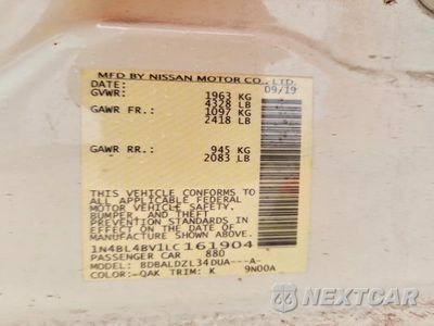 Zdjęcie 12 z 12 samochodu: 2020 NISSAN ALTIMA S VIN:1N4BL4BV1LC161904 - miniatura