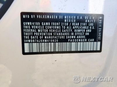 Zdjęcie 12 z 12 samochodu: 2017 VOLKSWAGEN JETTA SE VIN:3VWDB7AJ5HM410620 - miniatura