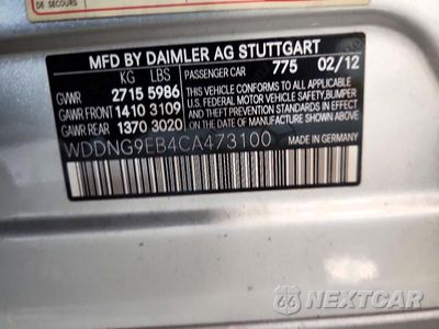Zdjęcie 12 z 12 samochodu: 2012 MERCEDES-BENZ S 550 4MATIC VIN:WDDNG9EB4CA473100 - miniatura