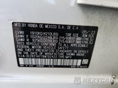 Zdjęcie 13 z 13 samochodu: 2024 HONDA HR-V EXL VIN:3CZRZ1H77RM702423 - miniatura
