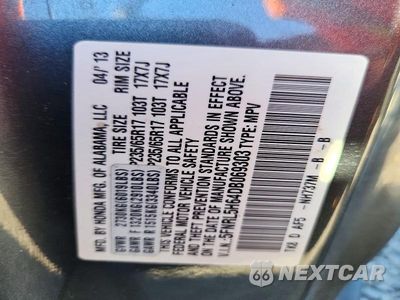 Zdjęcie 13 z 13 samochodu: 2013 HONDA ODYSSEY EXL VIN:5FNRL5H64DB069303 - miniatura