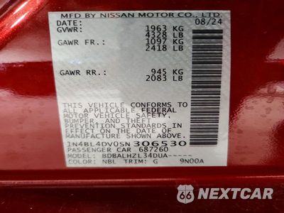 Zdjęcie 12 z 12 samochodu: 2025 NISSAN ALTIMA SV VIN:1N4BL4DV0SN306530 - miniatura