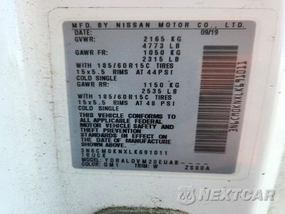 Zdjęcie 13 z 13 samochodu: 2020 NISSAN NV200 DELIVERY VAN VIN:3N6CM0KNXLK691011 - miniatura