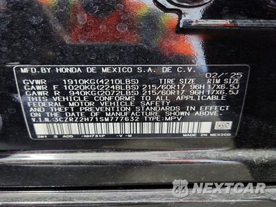 Zdjęcie 14 z 14 samochodu: 2025 HONDA HR-V EXL VIN:3CZRZ2H71SM777632 - miniatura