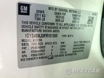 Zdjęcie 13 z 13 samochodu: 2015 CADILLAC ESCALADE LUXURY VIN:1GYS4BKJ9FR161380 - miniatura