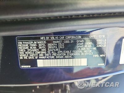 Zdjęcie 13 z 13 samochodu: 2019 VOLVO XC90 T6 INSCRIPTION VIN:YV4A22PL8K1480535 - miniatura