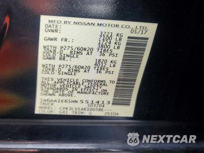 Zdjęcie 13 z 13 samochodu: 2017 NISSAN TITAN S VIN:1N6AA1E65HN551413 - miniatura