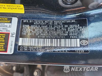 Zdjęcie 13 z 13 samochodu: 2012 TOYOTA CAMRY LE VIN:4T1BF1FK7CU134101 - miniatura