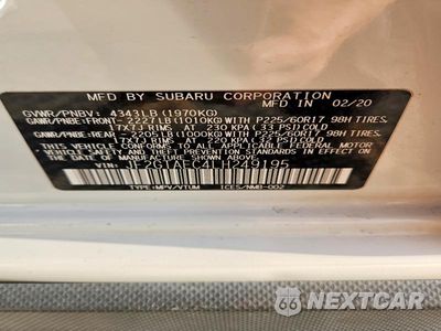 Zdjęcie 13 z 13 samochodu: 2020 SUBARU CROSSTREK PREMIUM VIN:JF2GTAEC4LH249195 - miniatura