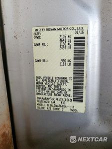 Zdjęcie 12 z 12 samochodu: 2016 NISSAN MAXIMA 3.5 SR VIN:1N4AA6AP3GC435108 - miniatura