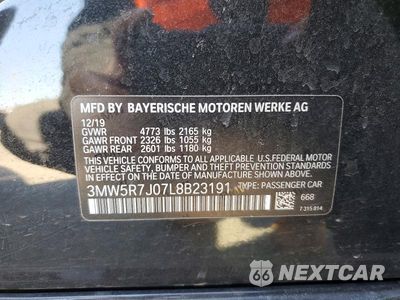 Zdjęcie 12 z 12 samochodu: 2020 BMW 330XI VIN:3MW5R7J07L8B23191 - miniatura