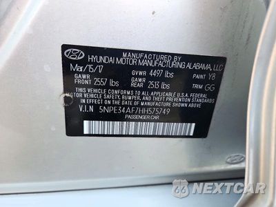 Zdjęcie 12 z 12 samochodu: 2017 HYUNDAI SONATA SPORT VIN:5NPE34AF7HH575749 - miniatura