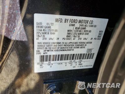 Zdjęcie 13 z 13 samochodu: 2022 FORD MUSTANG MACH-E SELECT VIN:3FMTK1SS3NMA09870 - miniatura