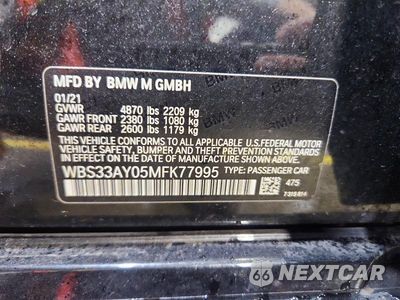 Zdjęcie 12 z 12 samochodu: 2021 BMW M3 COMPETITION VIN:WBS33AY05MFK77995 - miniatura