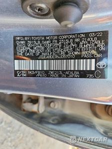 Zdjęcie 12 z 12 samochodu: 2022 TOYOTA COROLLA LE VIN:JTDEAMDE9NJ057010 - miniatura