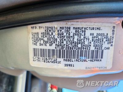 Zdjęcie 12 z 12 samochodu: 2000 TOYOTA AVALON XL VIN:4T1BF28B6YU089453 - miniatura
