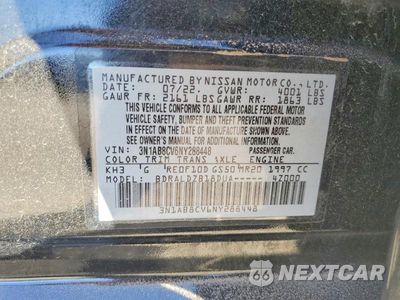 Zdjęcie 13 z 13 samochodu: 2022 NISSAN SENTRA SV VIN:3N1AB8CV6NY288448 - miniatura
