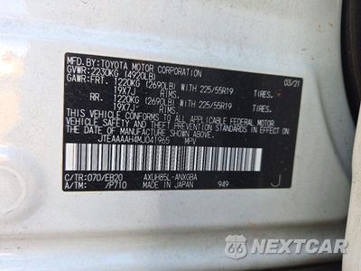 Zdjęcie 13 z 13 samochodu: 2021 TOYOTA VENZA XLE VIN:JTEAAAAH4MJ041965 - miniatura