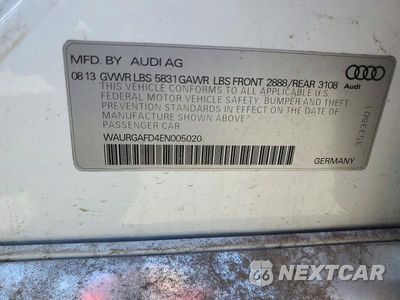 Zdjęcie 13 z 13 samochodu: 2014 AUDI A8 L QUATTRO VIN:WAURGAFD4EN005020 - miniatura
