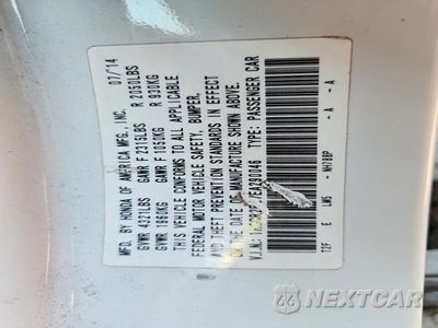 Zdjęcie 12 z 12 samochodu: 2014 HONDA ACCORD SPORT VIN:1HGCEUF57EA290046 - miniatura