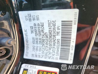 Zdjęcie 13 z 13 samochodu: 2016 HONDA CR-V TOURING VIN:5J6RM4H90GL000475 - miniatura