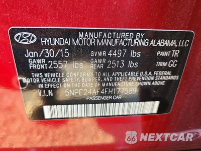 Zdjęcie 12 z 12 samochodu: 2015 HYUNDAI SONATA SE VIN:5NPE24AF4FH177589 - miniatura