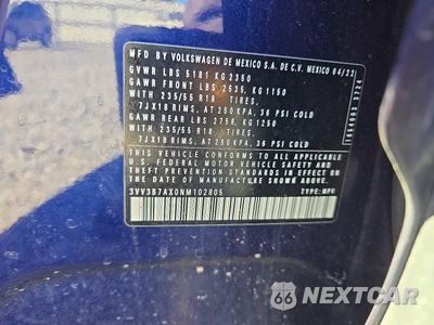 Zdjęcie 14 z 14 samochodu: 2022 VOLKSWAGEN TIGUAN SE VIN:3VV3B7AX0NM102805 - miniatura
