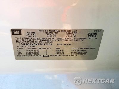 Zdjęcie 14 z 14 samochodu: 2015 CHEVROLET TAHOE C1500 LS VIN:1GNSCAKCXFR117254 - miniatura