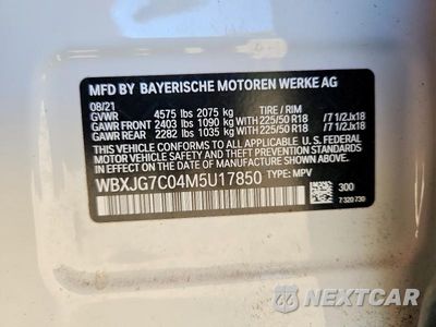 Zdjęcie 14 z 14 samochodu: 2021 BMW X1 SDRIVE28I VIN:WBXJG7C04M5U17850 - miniatura