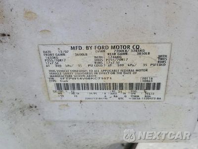 Zdjęcie 12 z 12 samochodu: 2008 FORD F150 SUPERCREW VIN:1FTPW14V68KC71671 - miniatura