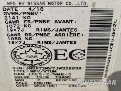 Zdjęcie 12 z 12 samochodu: 2018 NISSAN ROGUE S VIN:JN8AT2MV7JW328838 - miniatura